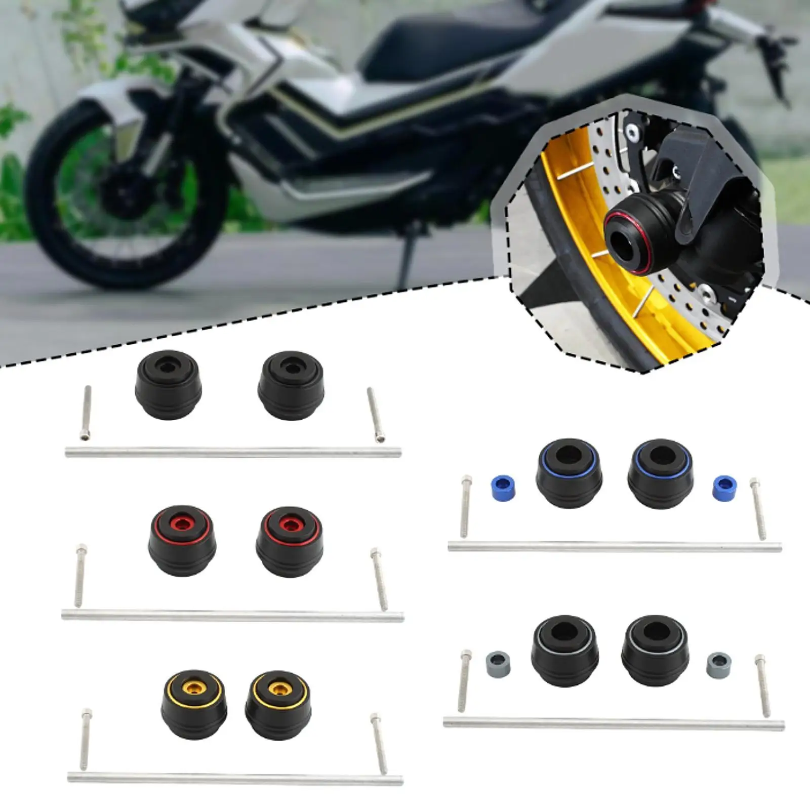 

Front Axle Crash Protector Wheel Fork Slider Directly Replace Motorbike Accessories Easy to Install for 368G 368D 350D