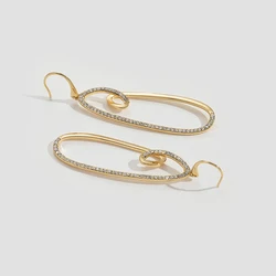 ENFASHION Rhinestone Geometric Drop Earrings For Women Water Droplets Shape Crystal Earings Fashion Jewelry Oorbellen EF191046
