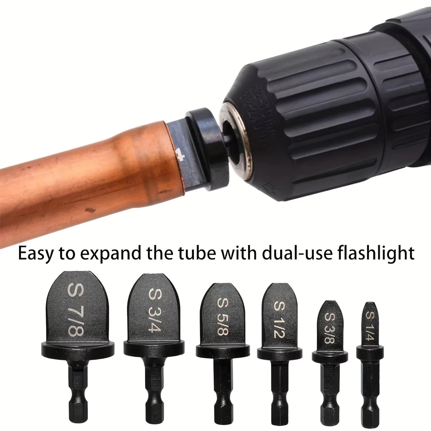 

Pipe Expander Copper Tube Swaging Tools For Air Conditioner Refrigerator Flaring Takeover Tool Set Triangle Hex Shank Repair Kit