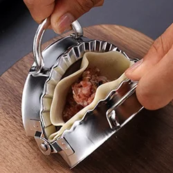 Stainless Steel Dumplings Tool Dumpling Mold Household Manual Press Kitchen Pastry Baking Dumpling Maker Accessories