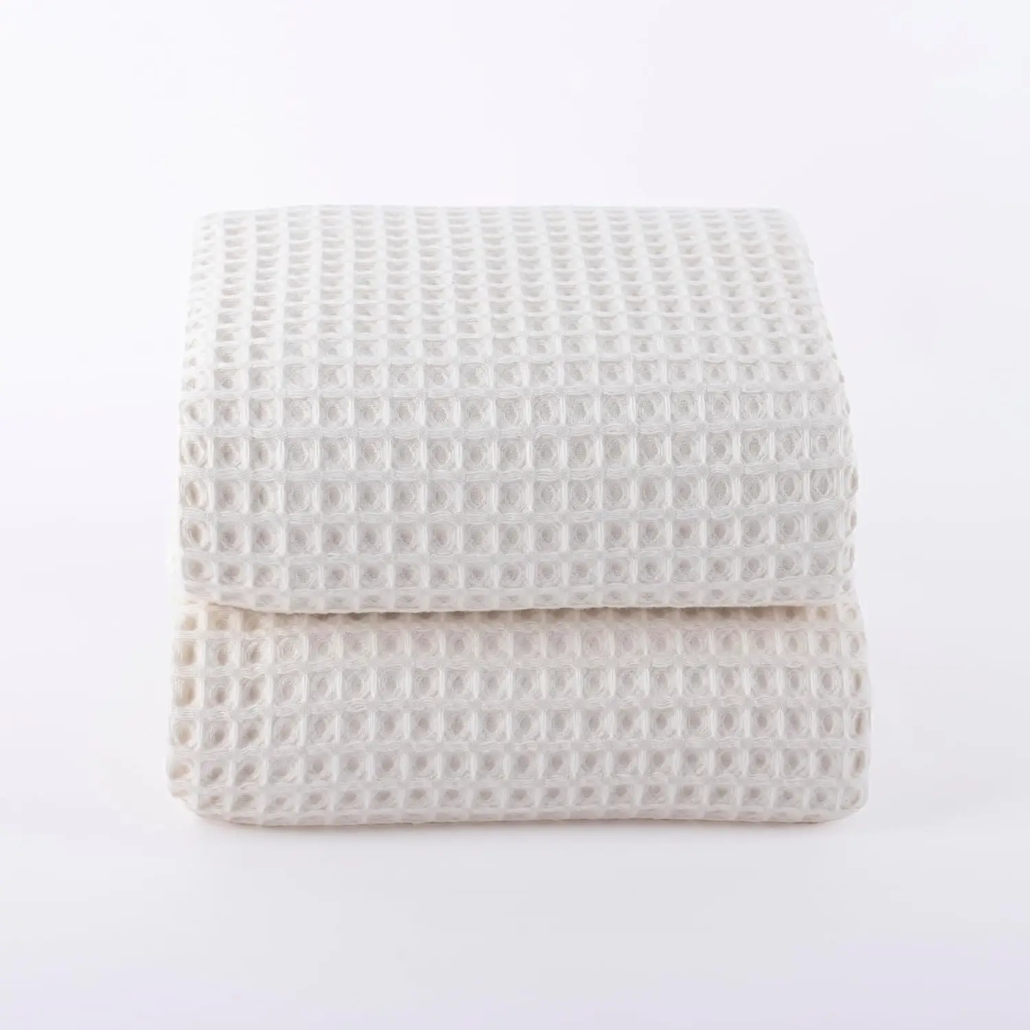 Waffle Bath Towels for Bathroom, Premium 100% Turkish Organic Cotton, 32x63 Inches, Pack of 2 (Natural Beige)