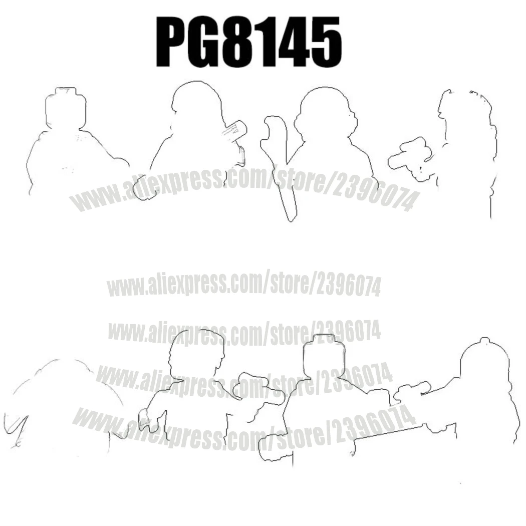 

PG8145 Фигурки из фильмов, строительные блоки, кирпичи PG808 PG809 PG810 PG811, лучший подарок для мальчиков и девочек, игрушки на день рождения и праздники