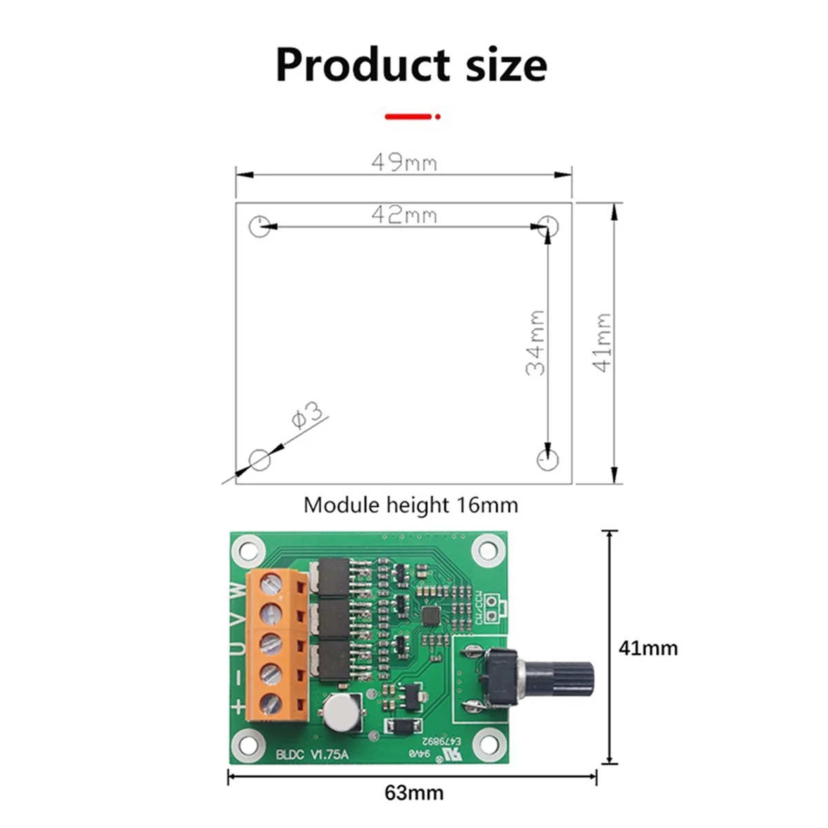 New Brushless DC Motor Driver Controller Board 6V 12V 24V CD Drive Fan Motor Governor DIY Motor Controller Accessories