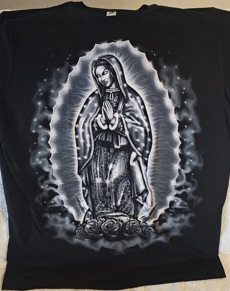 OUR LADY OF GUADALUPE VIRGIN MARY ROSE FLOWER PRAY VIRGEN MORENA T-SHIRT