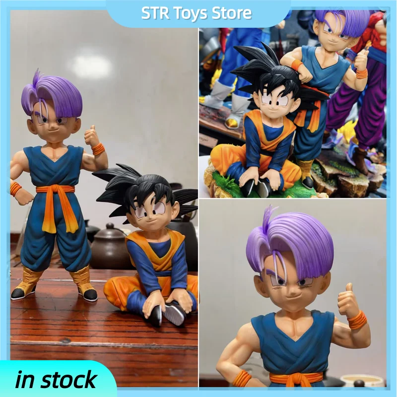 25cm dragon ball anime figura jovem filho goten troncos estatuetas modelos anime-enfeados de mesa e brinquedos da moda