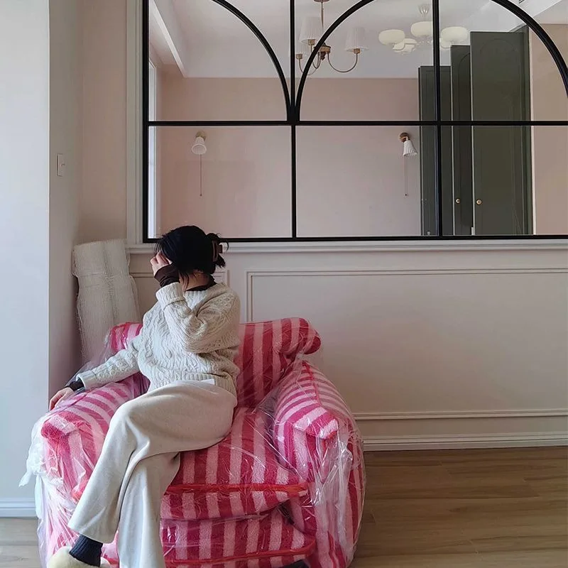 Lazy sofa floor adult bizarre bedroom Internet celebrity home living room single ins wind striped tatami