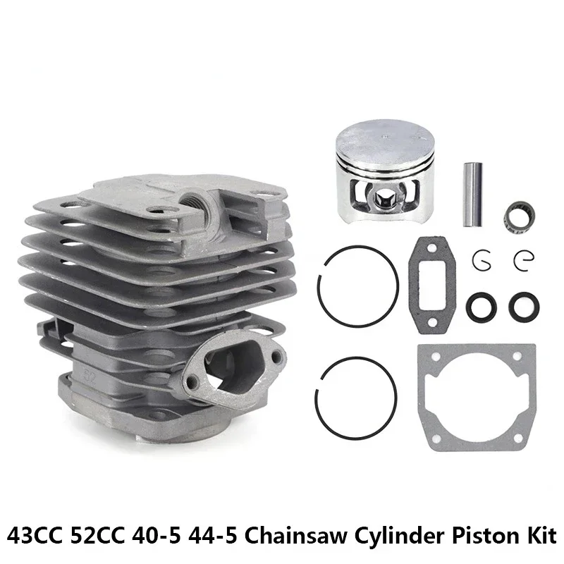 1 Set Diameter 45mm Chainsaw Cylinder and Piston Set Fit 52 52Cc Chainsaw Spare Parts for Gasoline/Oil Chainsaw Spares