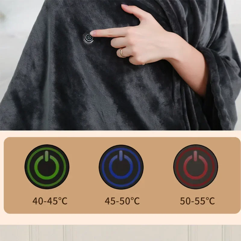 150x80cm Washable USB Electric Blanket Smart Thermostat Flannel Lambskin Nap Heating Pad Household Office Warm Body Blanket