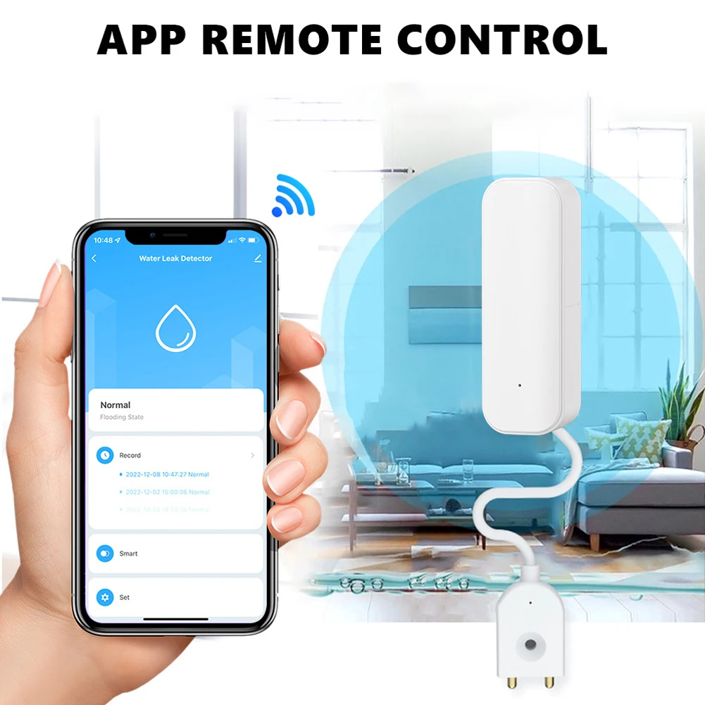 

70*25*20mm Smart Water Detector For Zigbee Overflow Leak Alarm Flood Leak Detector Sensor For Tuya Home Smart Appliances