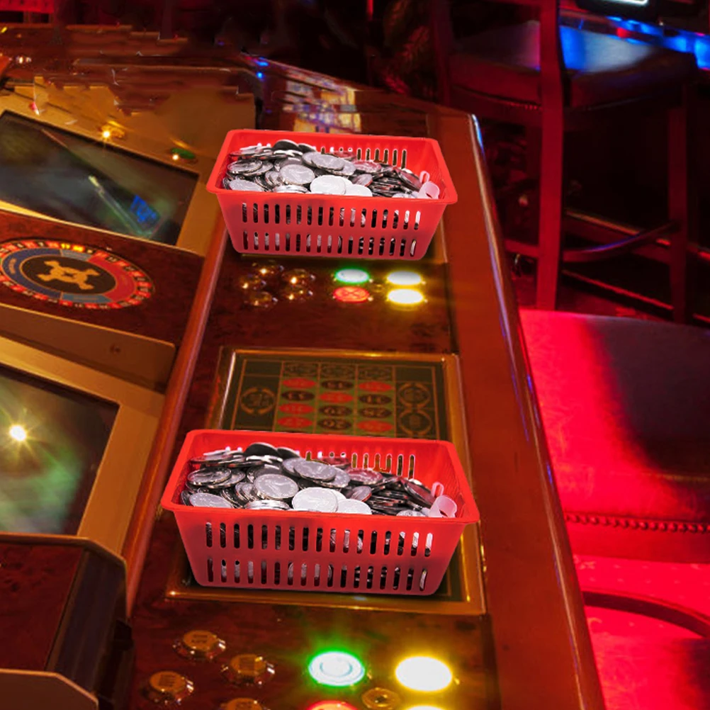 

10Pcs Storage Basket for Coin Multi-Function Household Plastic Container Wear-Resistant Easy Carry Organizational Use