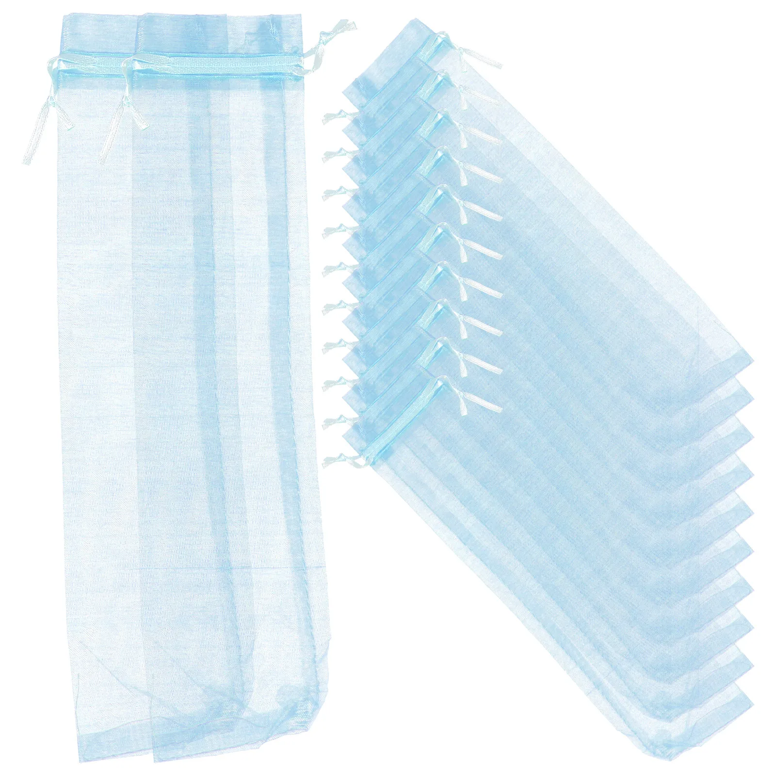 

20pcs H Blue Bags Folding Wedding Party Gifts Favor Storage Tulle Bags For Favors Accessories