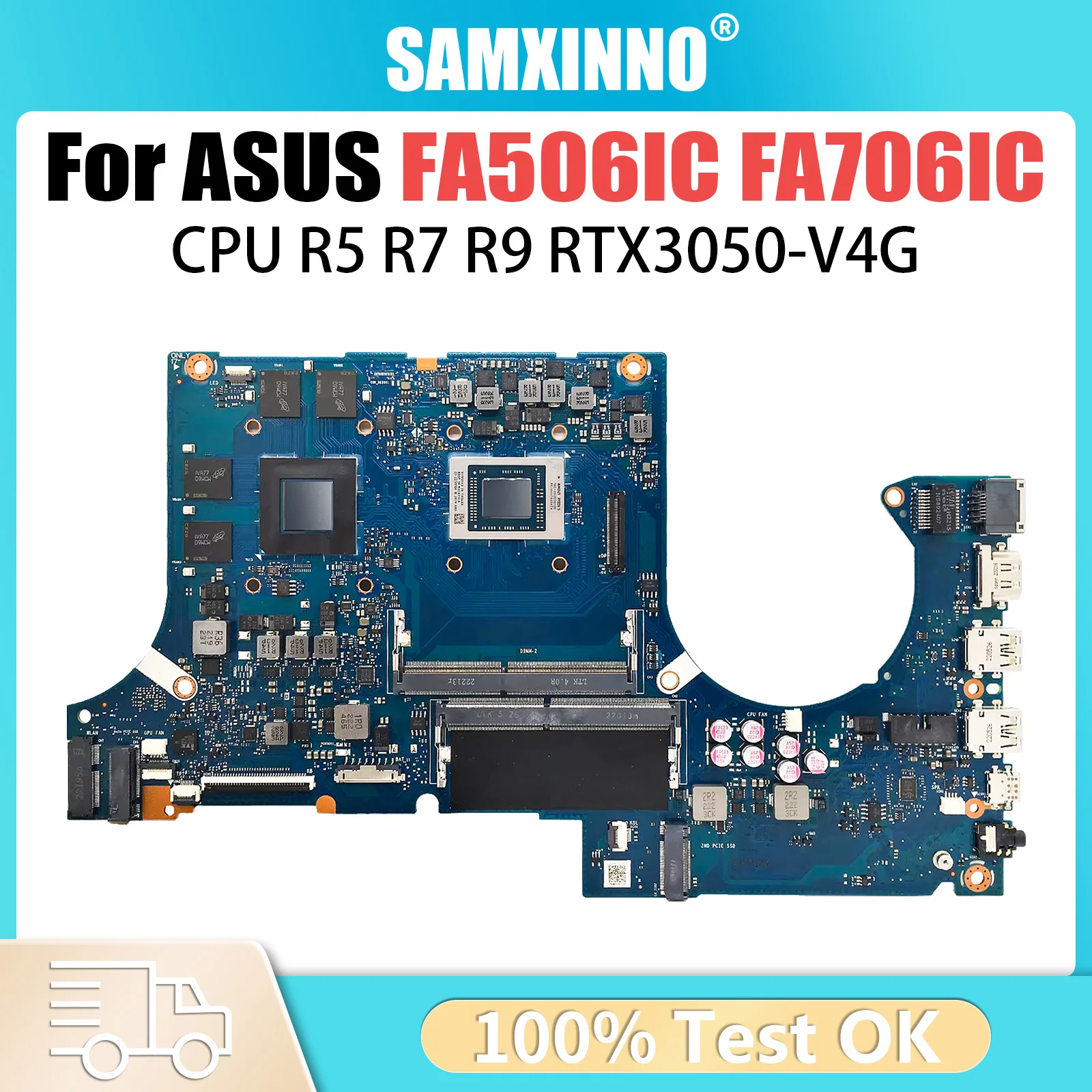 For ASUS TUF Gaming A15 FA506IC FA706IC Laptop Motherboard CPU R5-4600H R7-4800H R9-4900H RTX3050-V4G