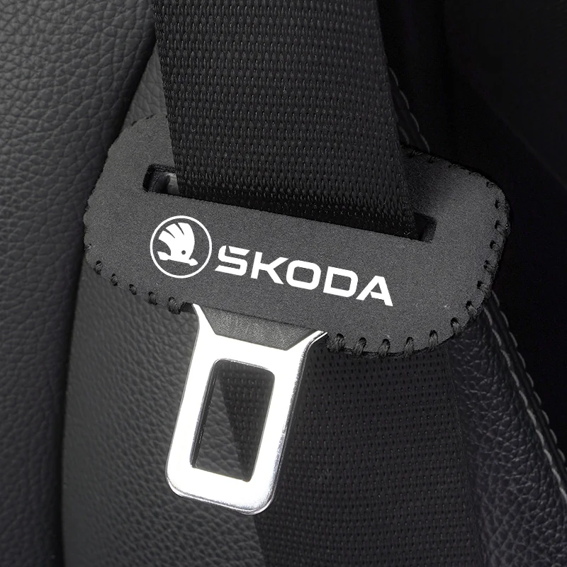 Car Safety buckle protection sleeve accessories For New Skoda Octavia Kodiaq Fabia Superb Karoq Yeti Rapid Mk3 A4 A6 A7 2 3