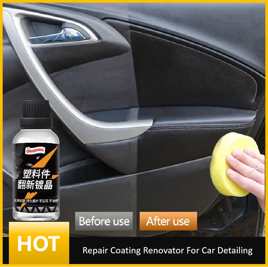 

Plastic Restorer - Back to Black Gloss for Car Cleaning, Auto Polish, and Detailing Renovator for a Shiny, Darker Look