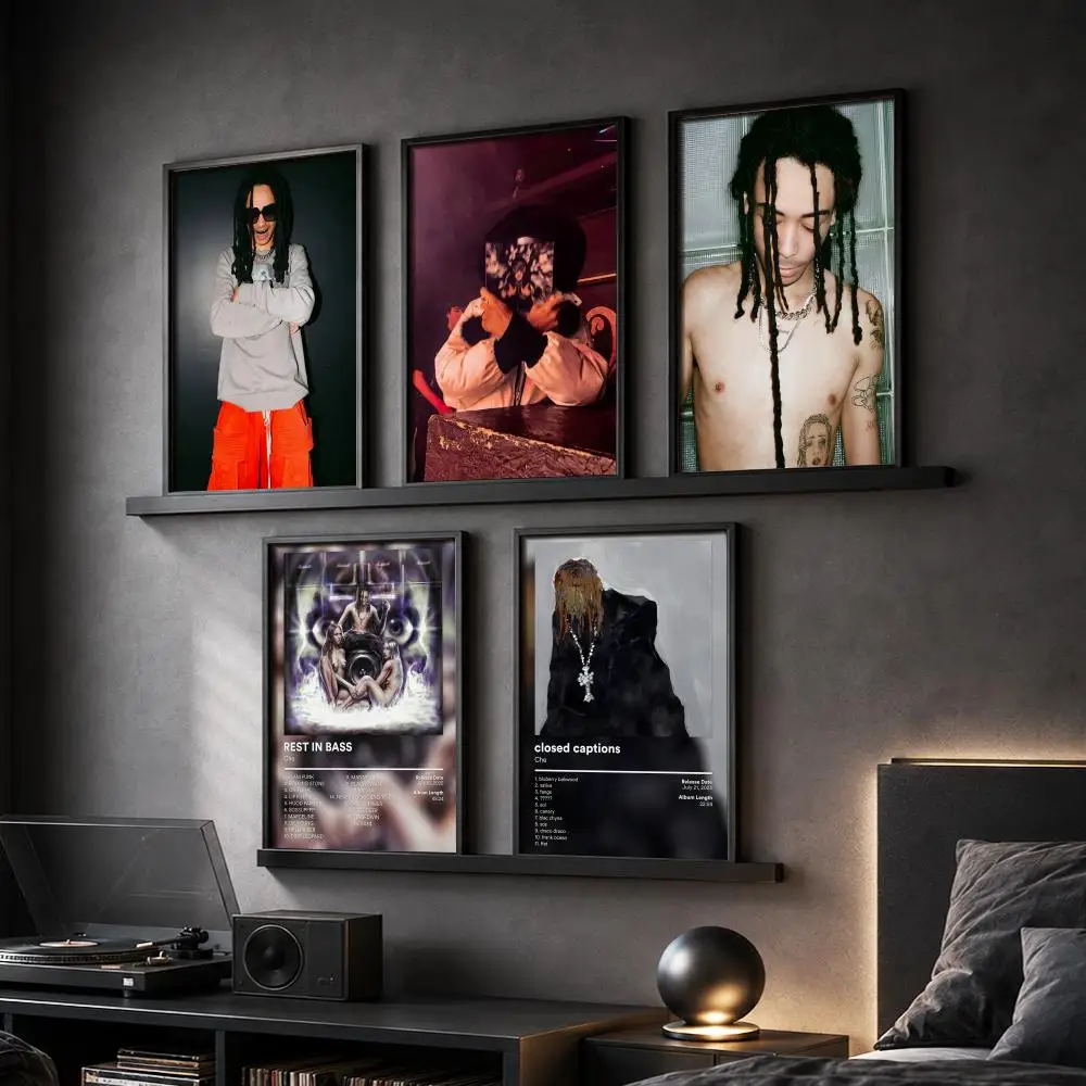 C-Che Cloud Rap Singer Album Painting Calligraphy Canvas Poster Hallway Bedroom Living Room Home Bar Decoration Interior Wall