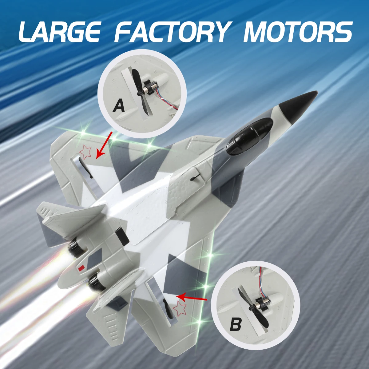 

RC FX657 Foam Fighter Plane - 2.4G Radio Control Glider, Crash-Resistant Foam Body & Smooth Flight, Fun Toy for Boys & Children