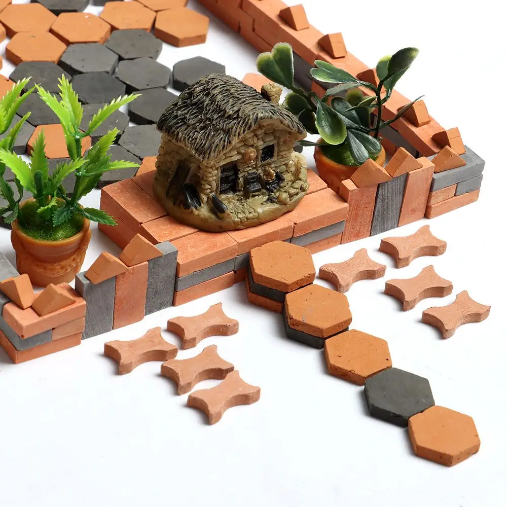 40/50/70 pièces Durable bricolage bâtiment paysage modélisation briques miniatures scène modèle accessoires Micro paysage argile Watts