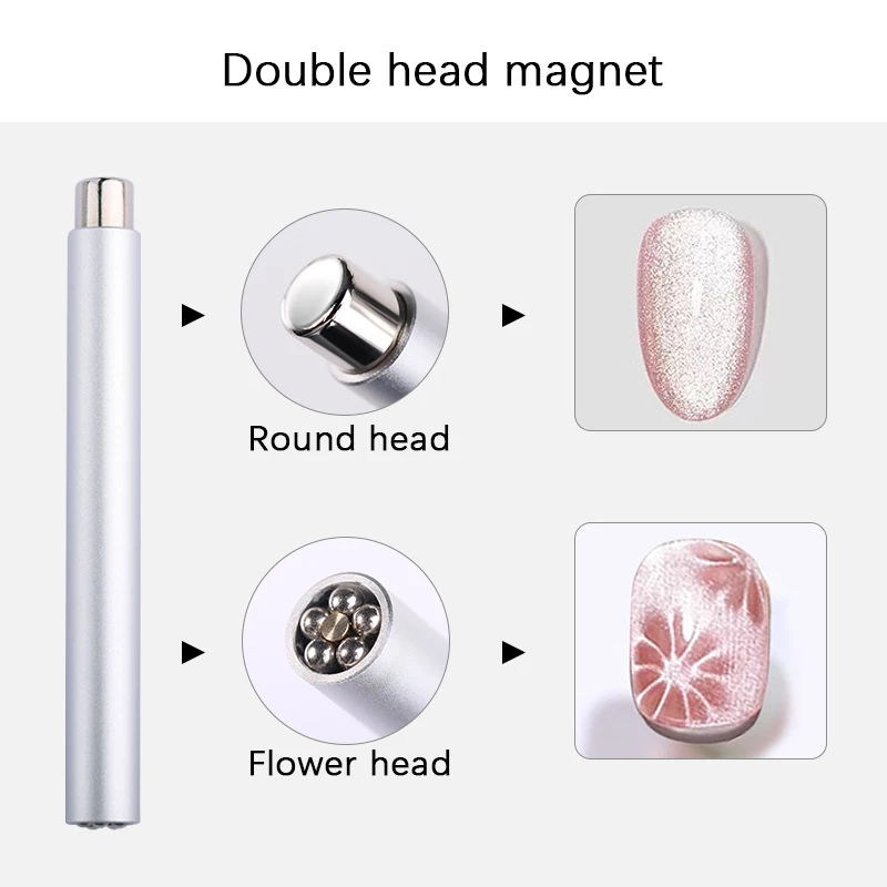 1pcs Strong Magnetic Rod Cat Magnet for Nails Double-head Long Magnet Sticks for Gel Polish Magnet Pen Manicure Nail Art Tool