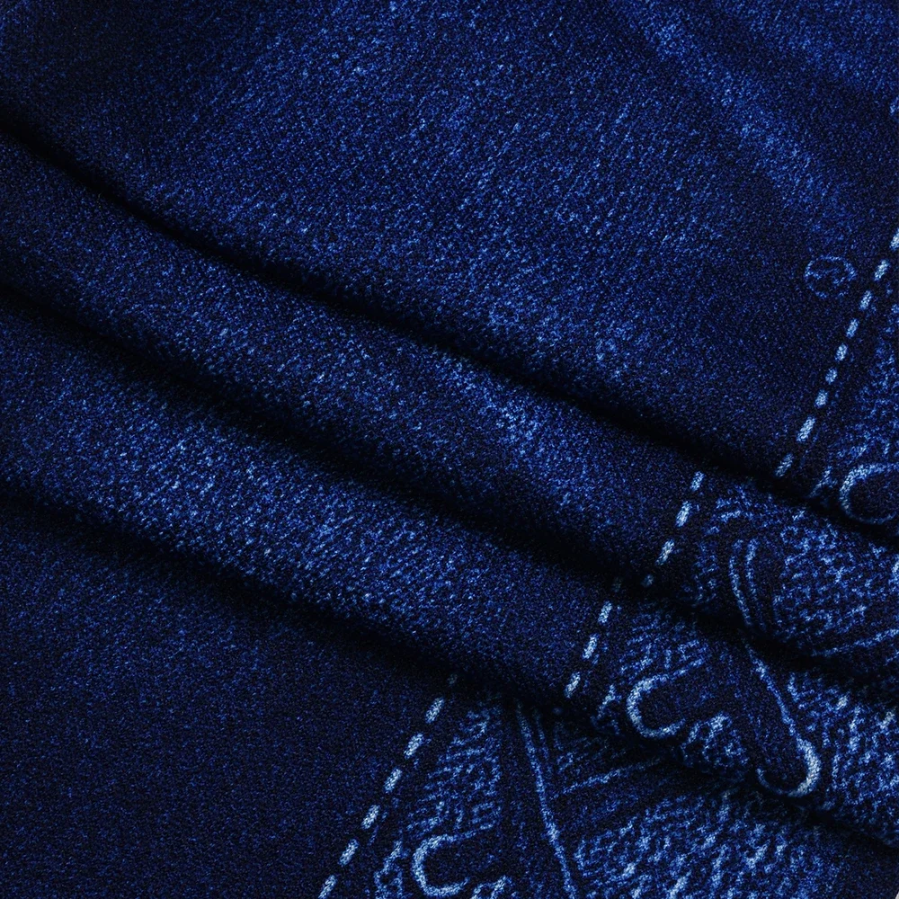 M XXL فو الدنيم طماق النساء ملابس الصيف عالية الخصر الجينز المتضخم أساسيات السراويل الإناث عادية سليم بنطلون #5