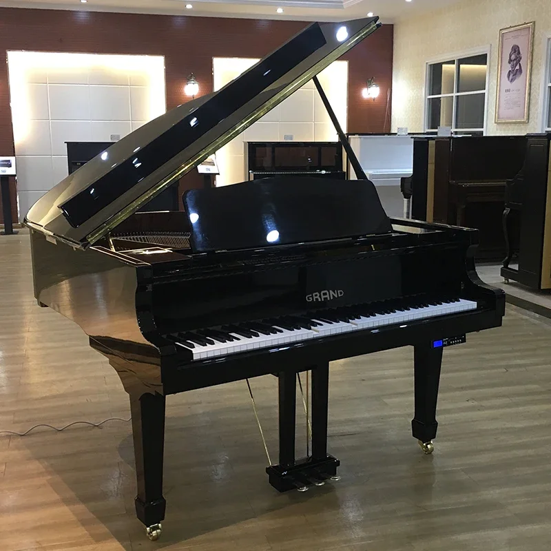 Custom Grand 88 Keys Baby Grand Piano with German FFW Felts Solid Wood Fiberboard Shell Material Slowdown design