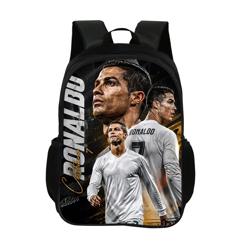 Backpack School Large Capacity Football Star Backpack for Ronaldo Child Light Weight CR Child Knapsack Rucksack Best Gift view 5