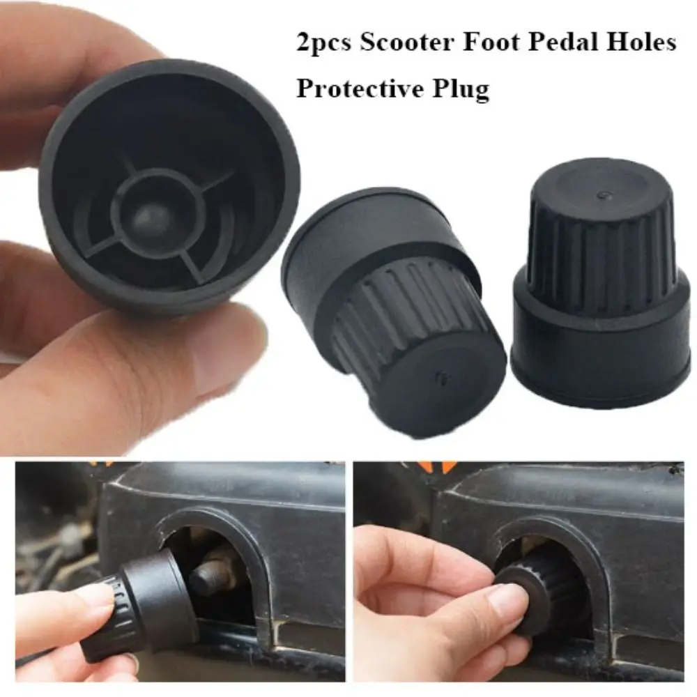 2pcs High Quality Black Scooter Protective Plug 30*25*35mm Accessories Scooter Foot Crutch Center Axis Screw Electric Bike Parts