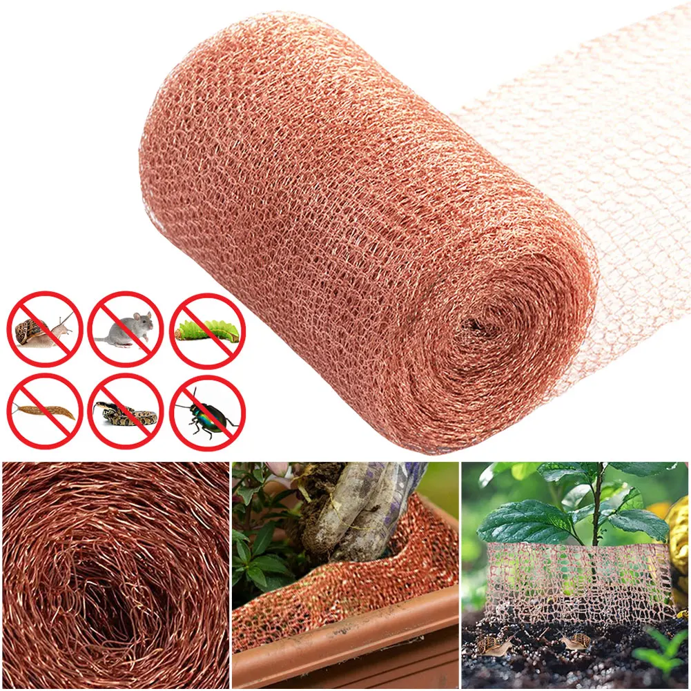10m Copper Mesh Roll Pure Copper Wire Netting for Pest Control Snails Mice