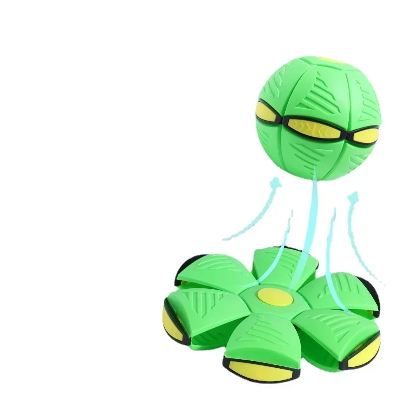 Kids Outdoor Fun Toys for Boys Girls Flying Saucer Ball Magic Deformation UFO with NO Led Light Flying Toys Decompression Gift