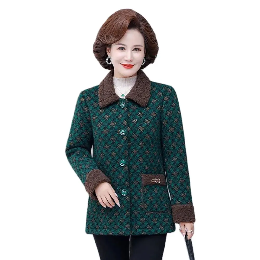 Lovepeapomelo Tweed Traf Long Senior 60 Print Polyester Zhejiang Wool Blends Women Time-limited