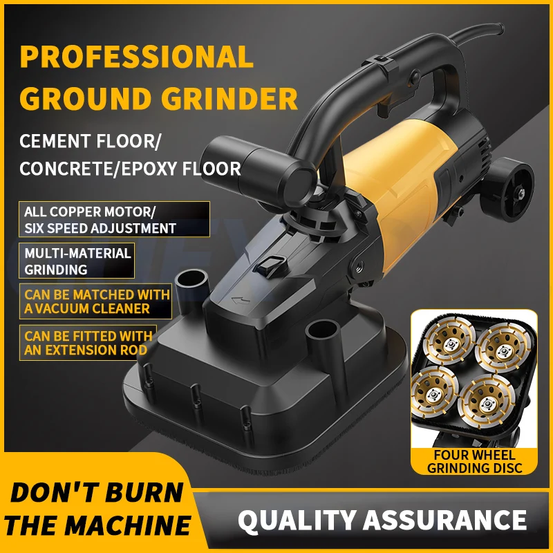 Four Head Dust-free Polishing Machine Floor Concrete Electric Grinding Machine Cement Floor Polishing Machine Terrazzo Machine