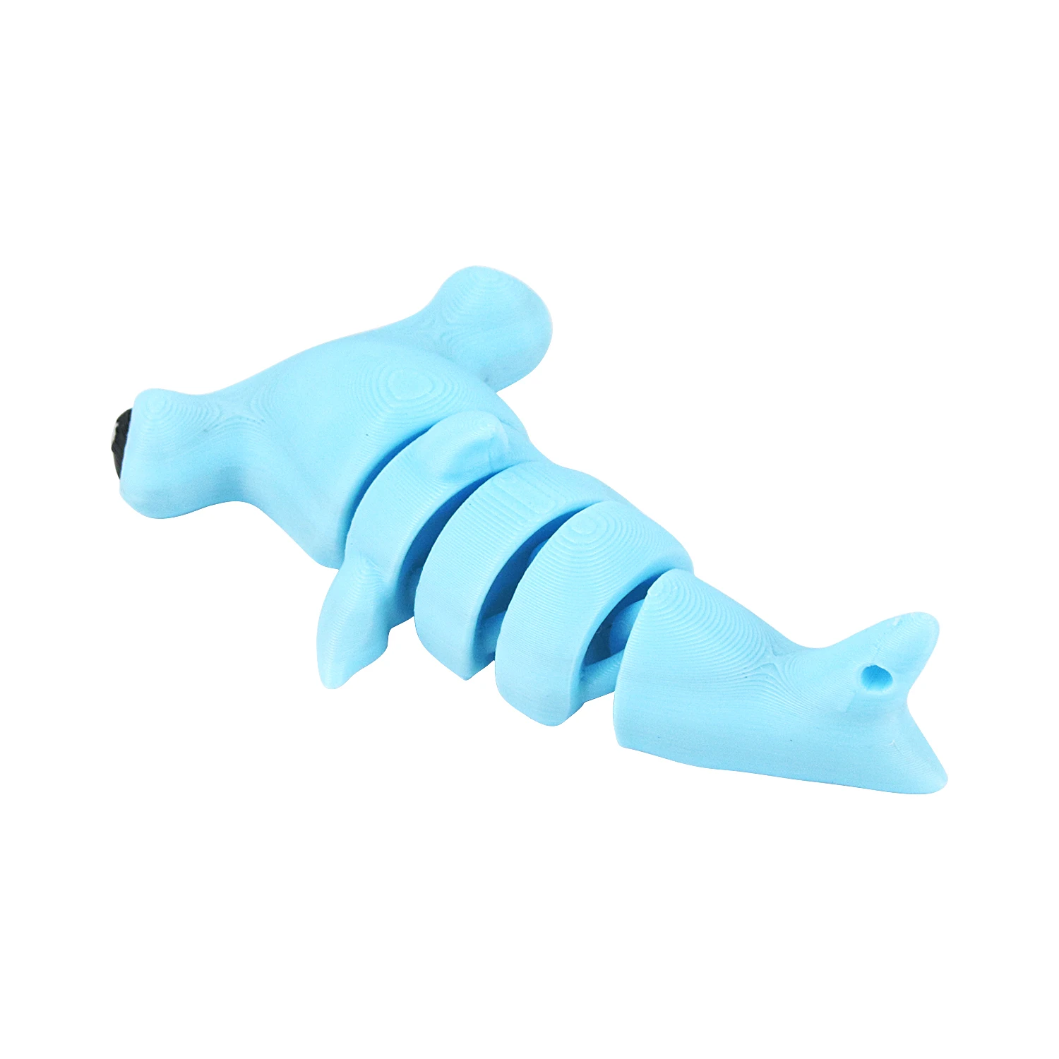 Simulated blue whale figurine model, creative desktop ornament, joint movable small accessory, fun toy