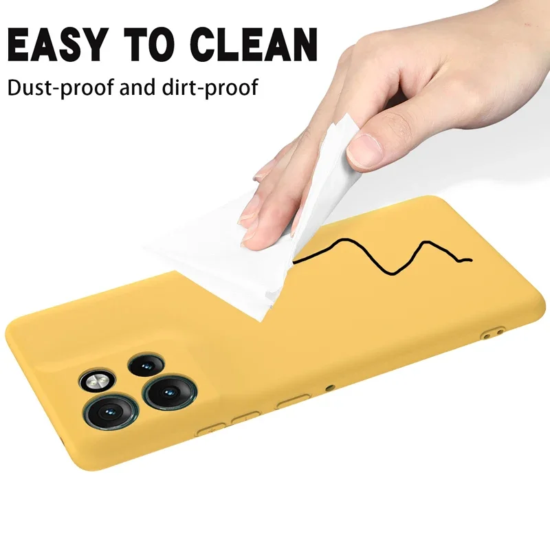 For Motorola MOTO Edge 50 Neo ,S50 Case Soft Premium Liquid Silicone Case with Flocking inside Cover with Strap for Moto S50