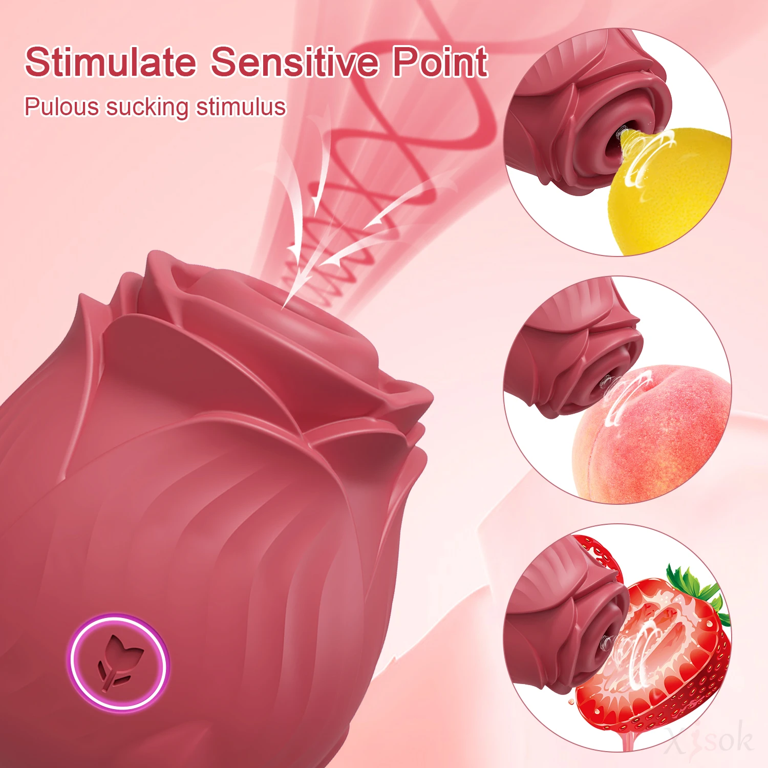 Sucking Rose-Vibrator for Women Clitoris Sucker Vacuum Nipples Stimulator Female Masturbator Vibrator Sex Toy for Women