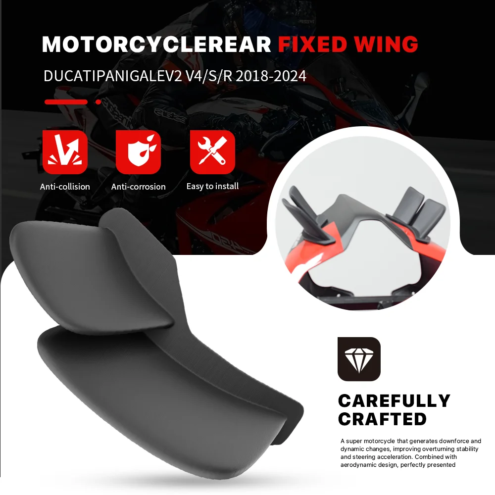 

Motorcycle GP Rear Fairing Side Winglet Tail Fixed Wing For DUCATI Panigale V2 V4 V4S V4R Streetfighter V2 V4 V4S V4R 2018-2024