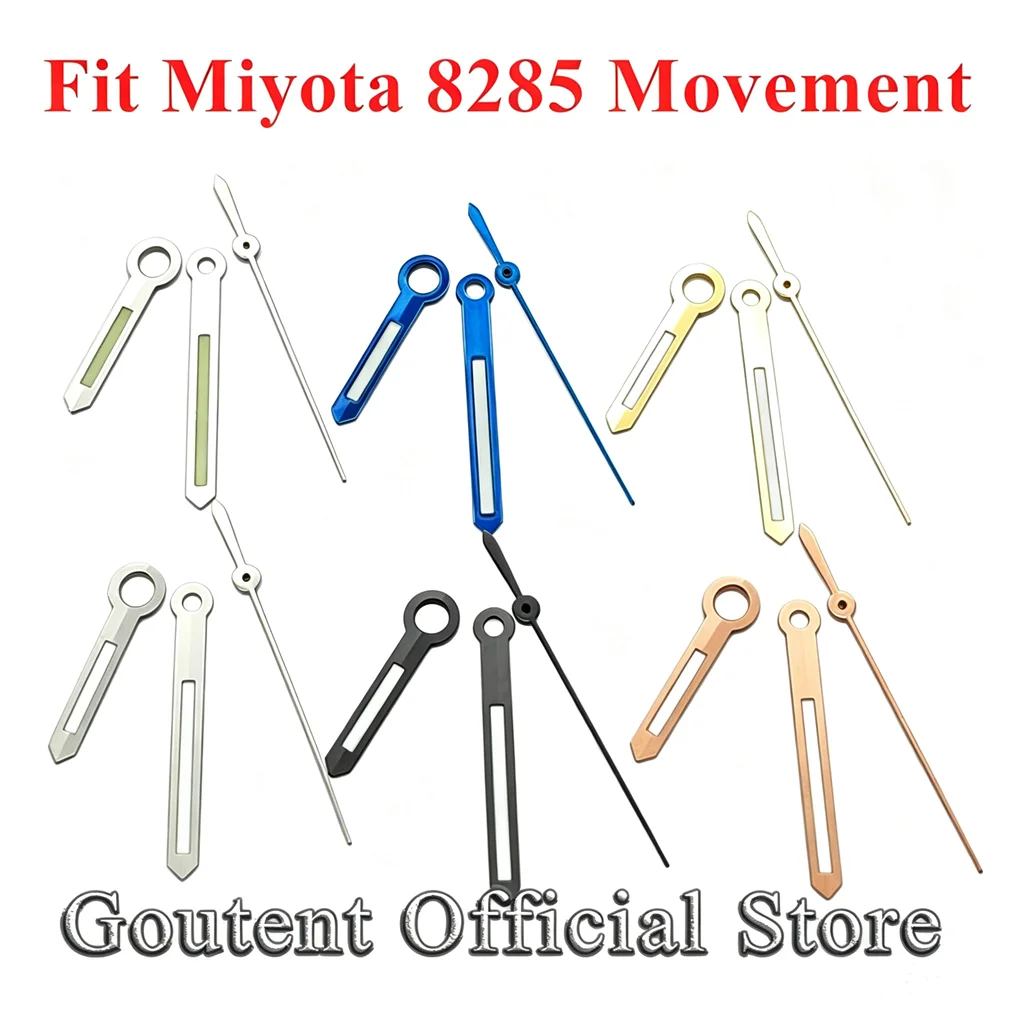 Goutent Watch Hands Set Multi Silver Blue Gold Rose Black Green Luminous Fit Miyota 8285 Automatic Movement Watch Needle Parts