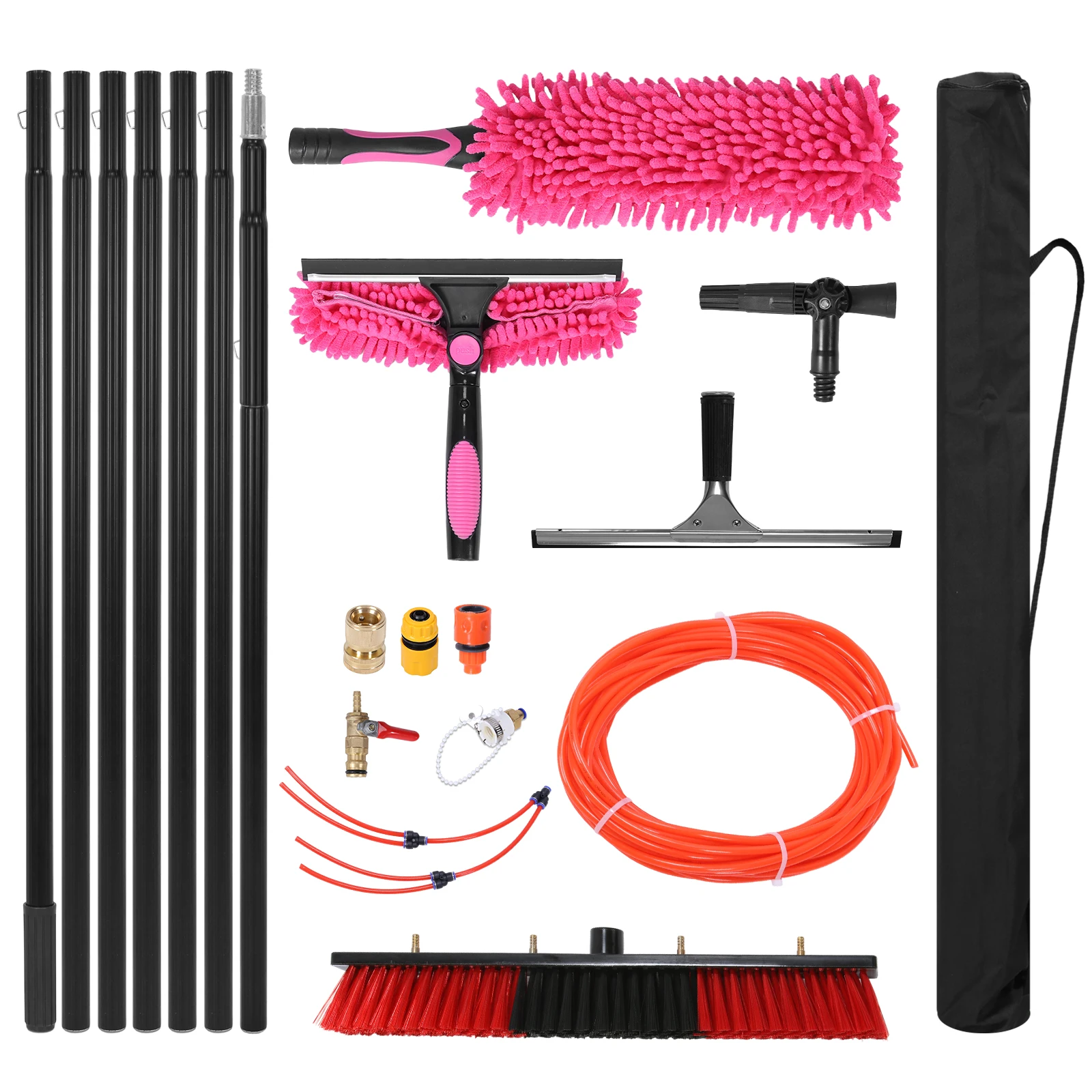 

Очиститель солнечных панелей с легкой телескопической щеткой с подачей воды и углом наклона 180° ° Вращающаяся насадка-щетка для солнечных панелей, крыш и автомобилей