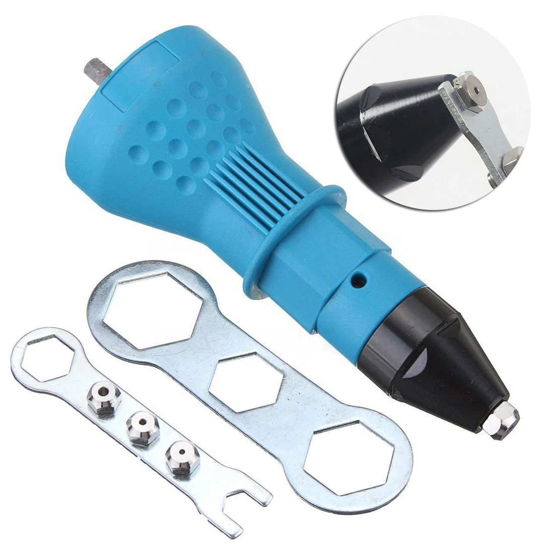 

Electric Blind Rivet Nut Gun Cordless Drill Adapter Riveting Insert Tool Set