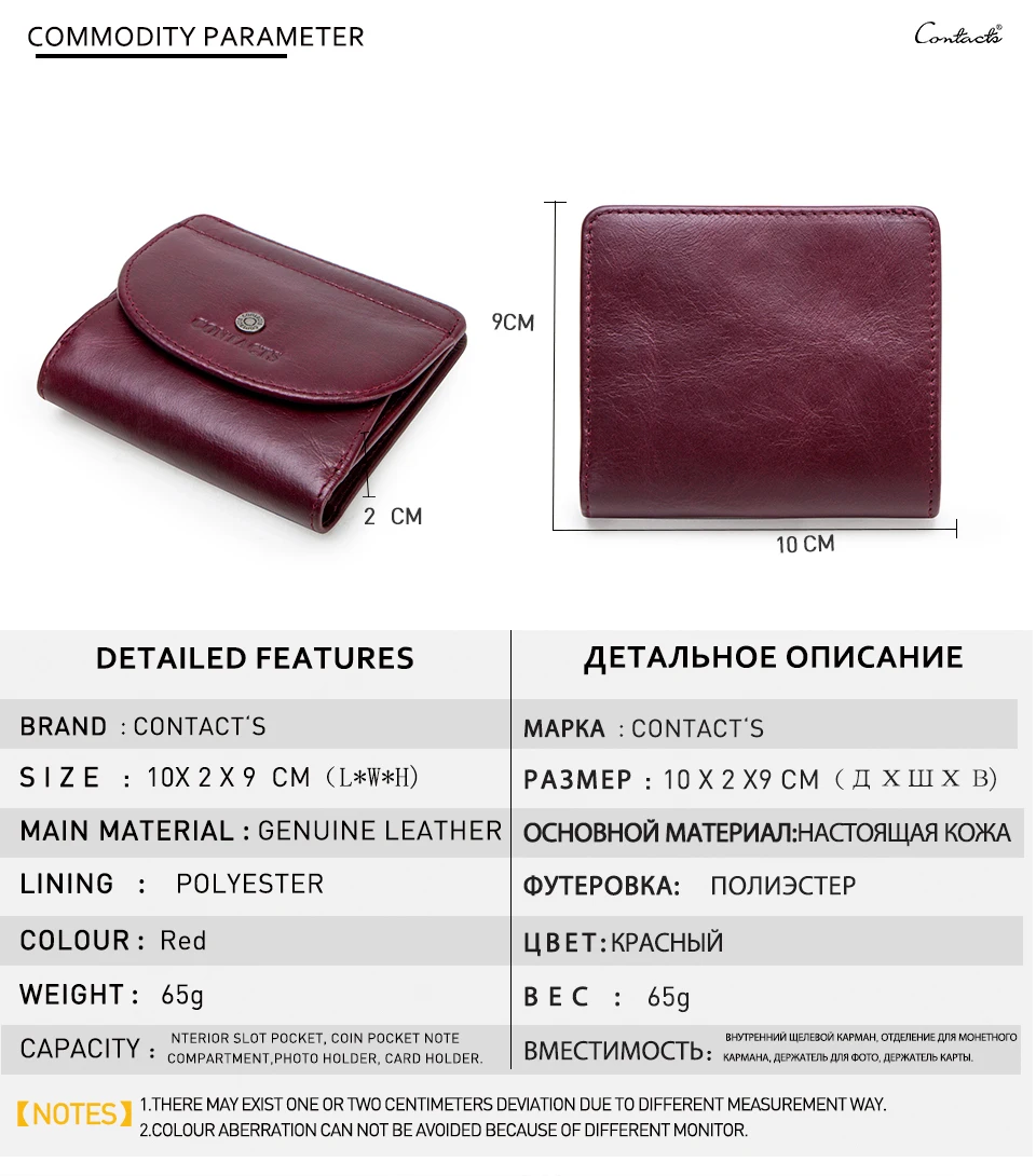 CONTACT'S Damen-Geldbörsen Kartenhalter Geldklammer Luxus-Designer Hochwertige Mini-Geldbörse für Frauen – Detail 3