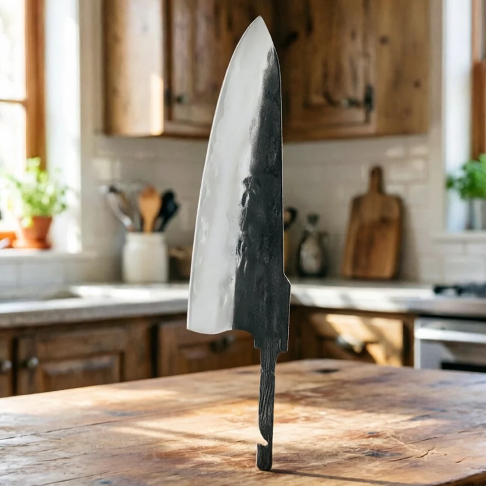 XITUO Three-Layer Composite Steel Kitchen Chef Knife Blank Hand-Forged 9CR18 High-Carbon Steel Knife Blank for DIY Crafting