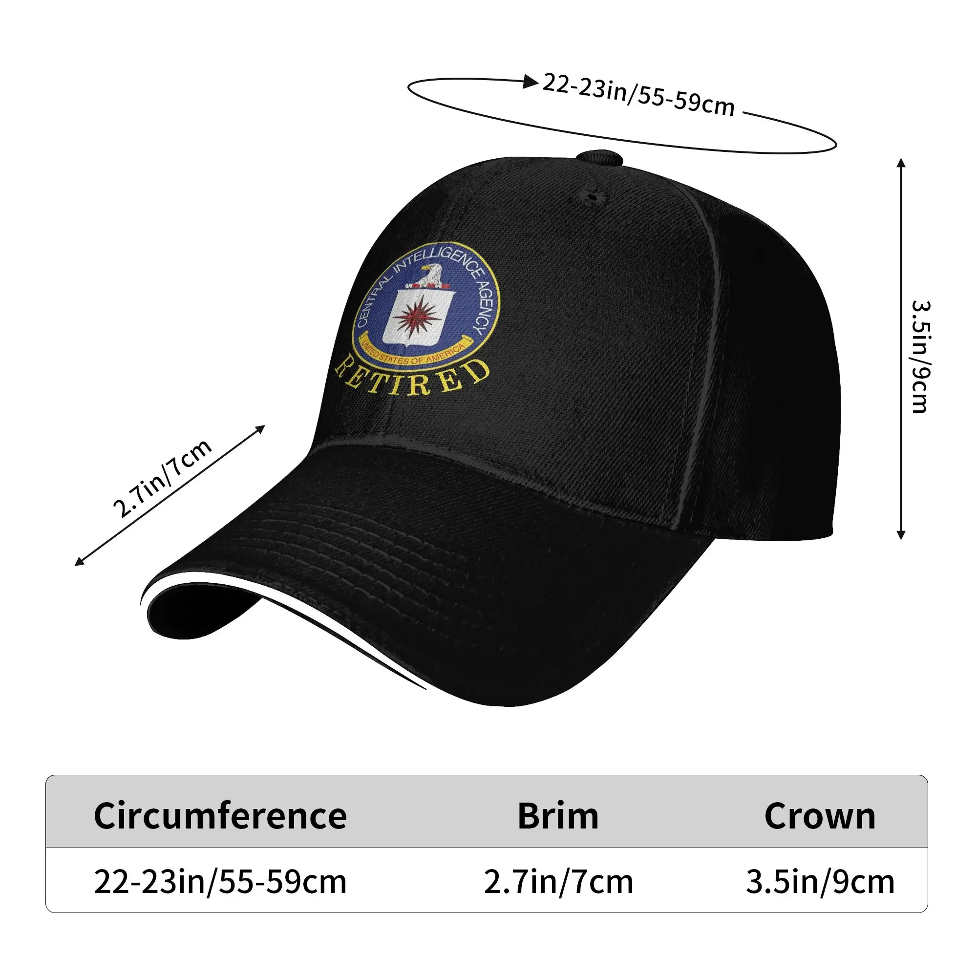 New Central Intelligence Agency CIA   Baseball Cap  Unisex-Teens Print Trucker Hat Summer Fitted Retro Sun Visor Baseball Caps - view 5