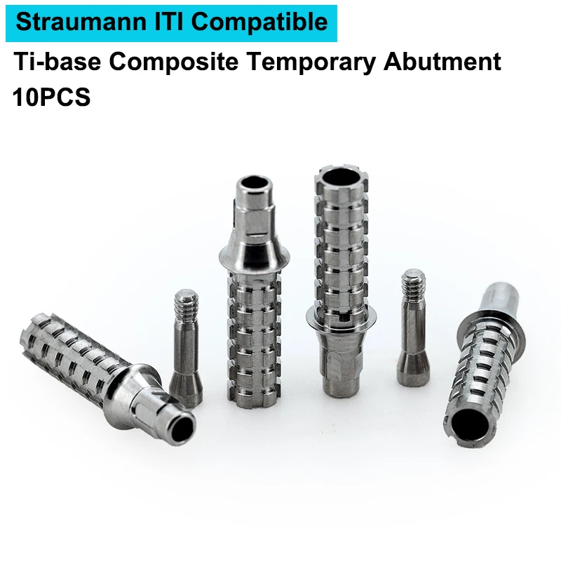 Straumann Compatible Temporary Abutment 10PCS Prosthetic Lab Component Screw Retained Titanium High Precision Factory Direct