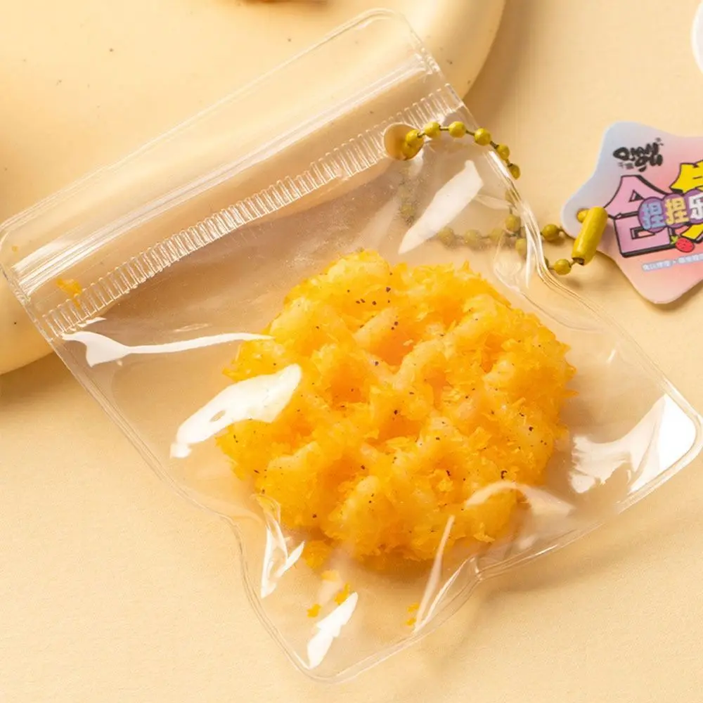 Simulation Bread Keychain Novelty Food Play Slow Rebound Pinch Pendant Funny Creative Waffle Decompression Toy Keyring