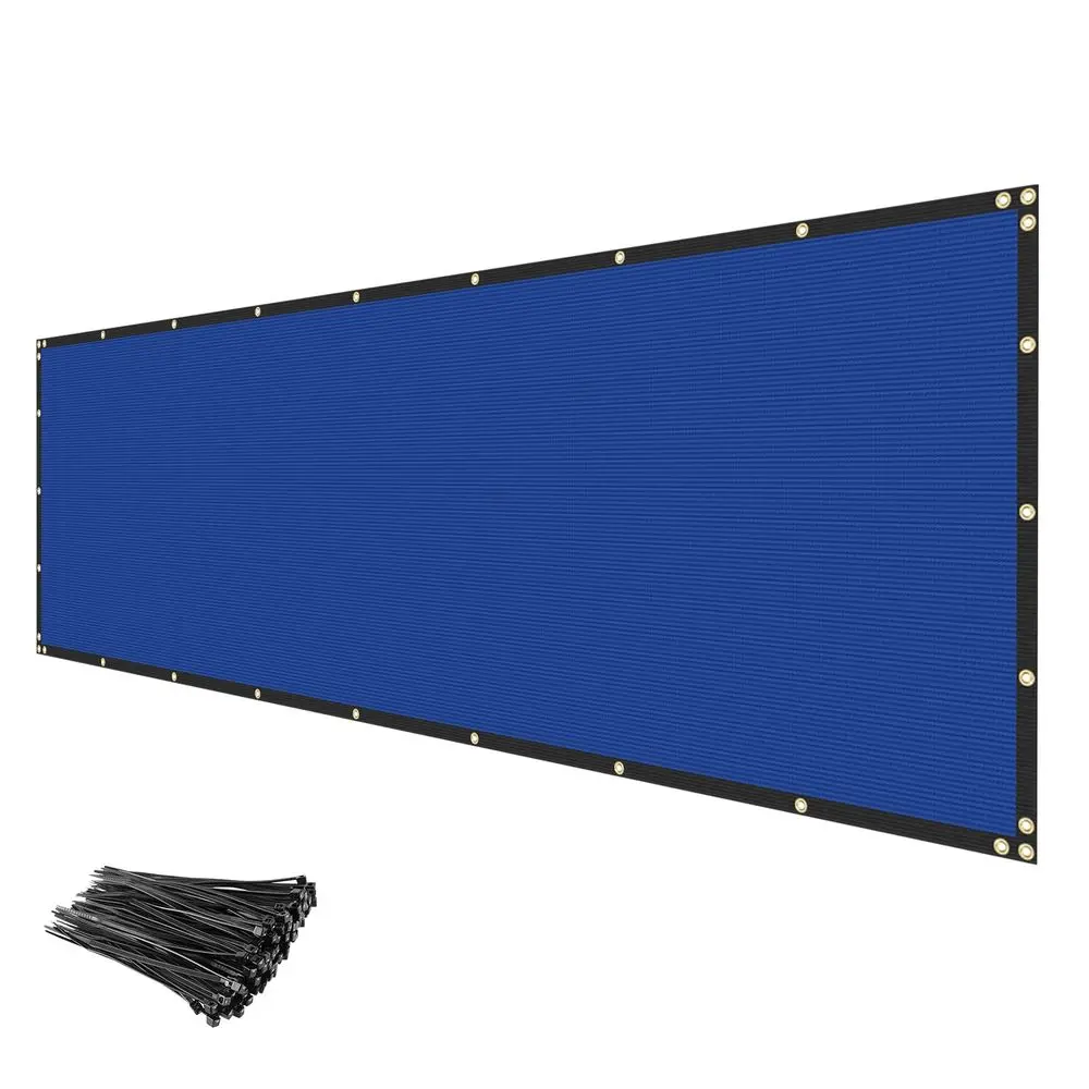 Fence Screen 8 x 50 Fencing Cover Heavy Duty Mesh Windscreen Cloth for Outdoor Garden Patio Backyard Chain Link Fence Blue
