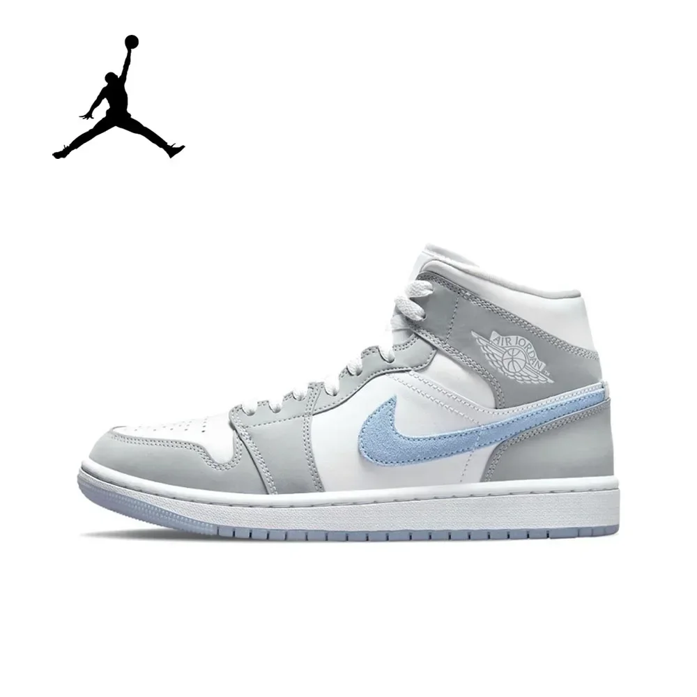 Nike Original Men's sneakers New Arrival AIR JORDAN 1 MID Sports Shoes Fashion breathable sneaker