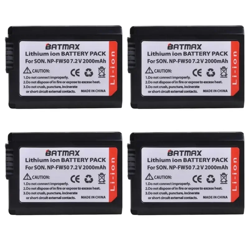 2000mAh NP-FW50 NP FW50 Battery with LED USB Dual Charger for Sony A6000 A6400 A6300 A6500 A7 A7II A7RII A7SII A7S A7S2 A7R