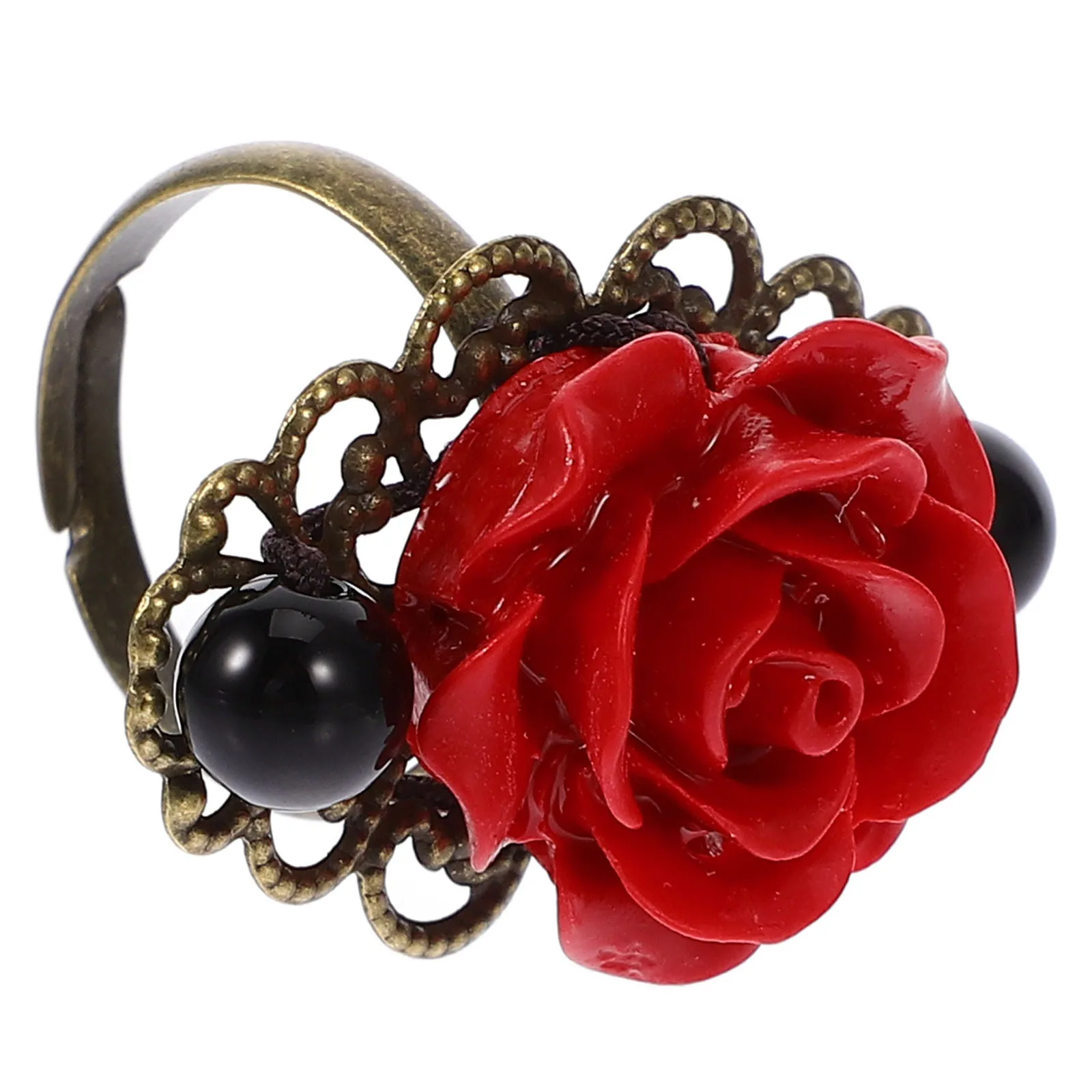 1 قطعة فتاة ريترو ستايل البنصر زهرة النمذجة مجوهرات الأزياء الأنيقة الإكسسوار مثالية للحفلات مواعيد مأدبة #3