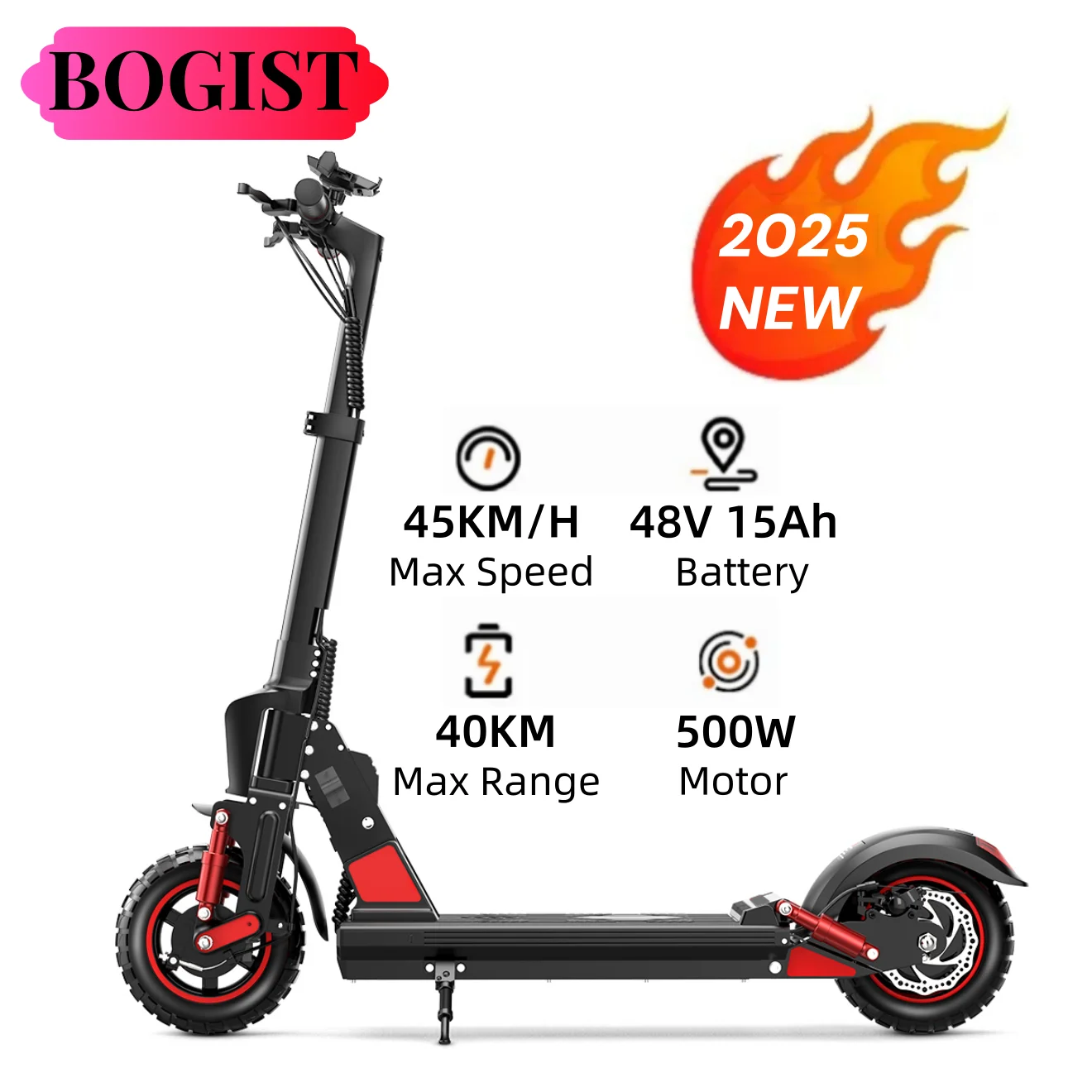 BOGIST C1 Pro Electric Scooter, Foldable E-scooter, 40km, 48V15Ah Battery,45km/h,Cruise,LED Display，Innovative Electric Scooters