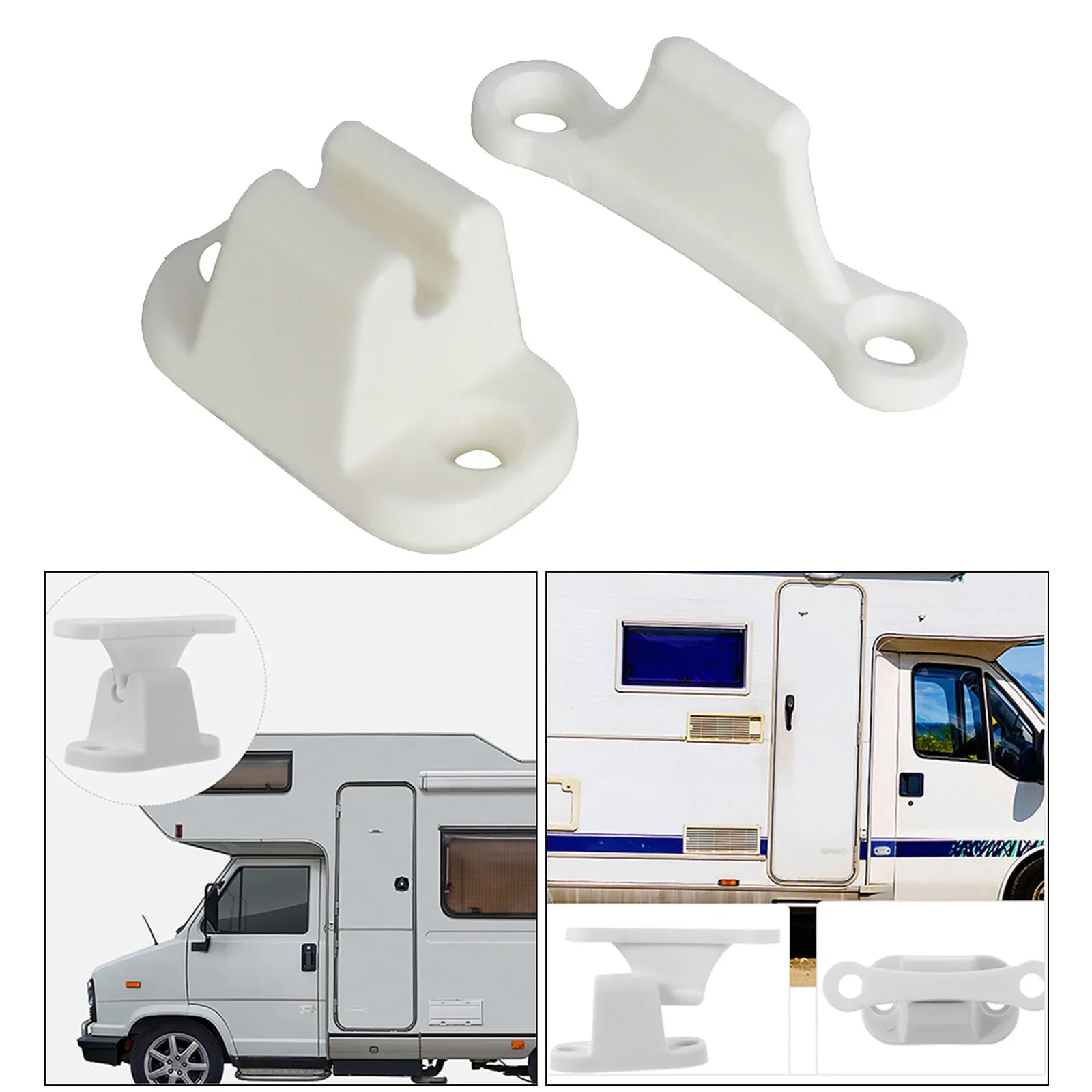 Auto Caravan Or Motorhome White Plastic Main Door Catch   Campers Accessories Retainer Holder CDR7 Door Retainer Catches