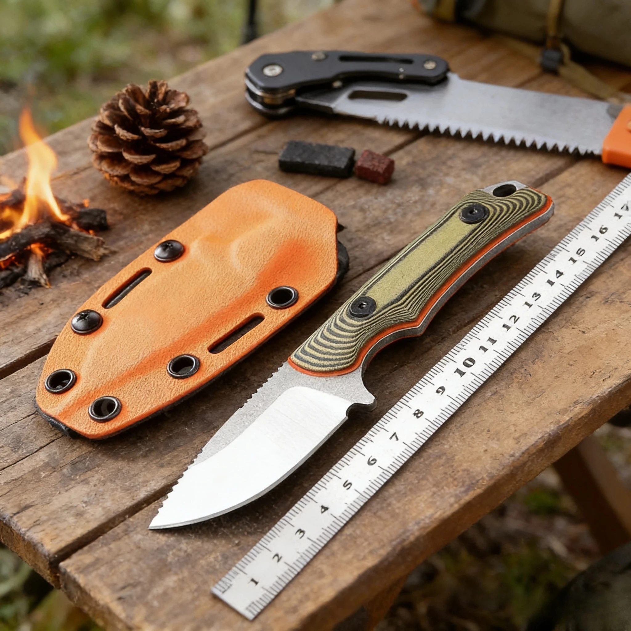 

Two-color G10 Outdoor Small Straight Knife 8Cr13Mov Blade Camping Hiking Tactical Defense Equipment Practical Fishing Knife
