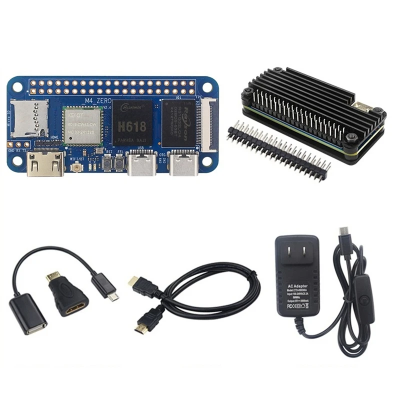 For Banana Pi BPI-M4 Zero Development Board+Case Kit 4G LPDDR4 32G EMMC H618 2.4G/5G WIFI BT4.2 Motherboard US Plug